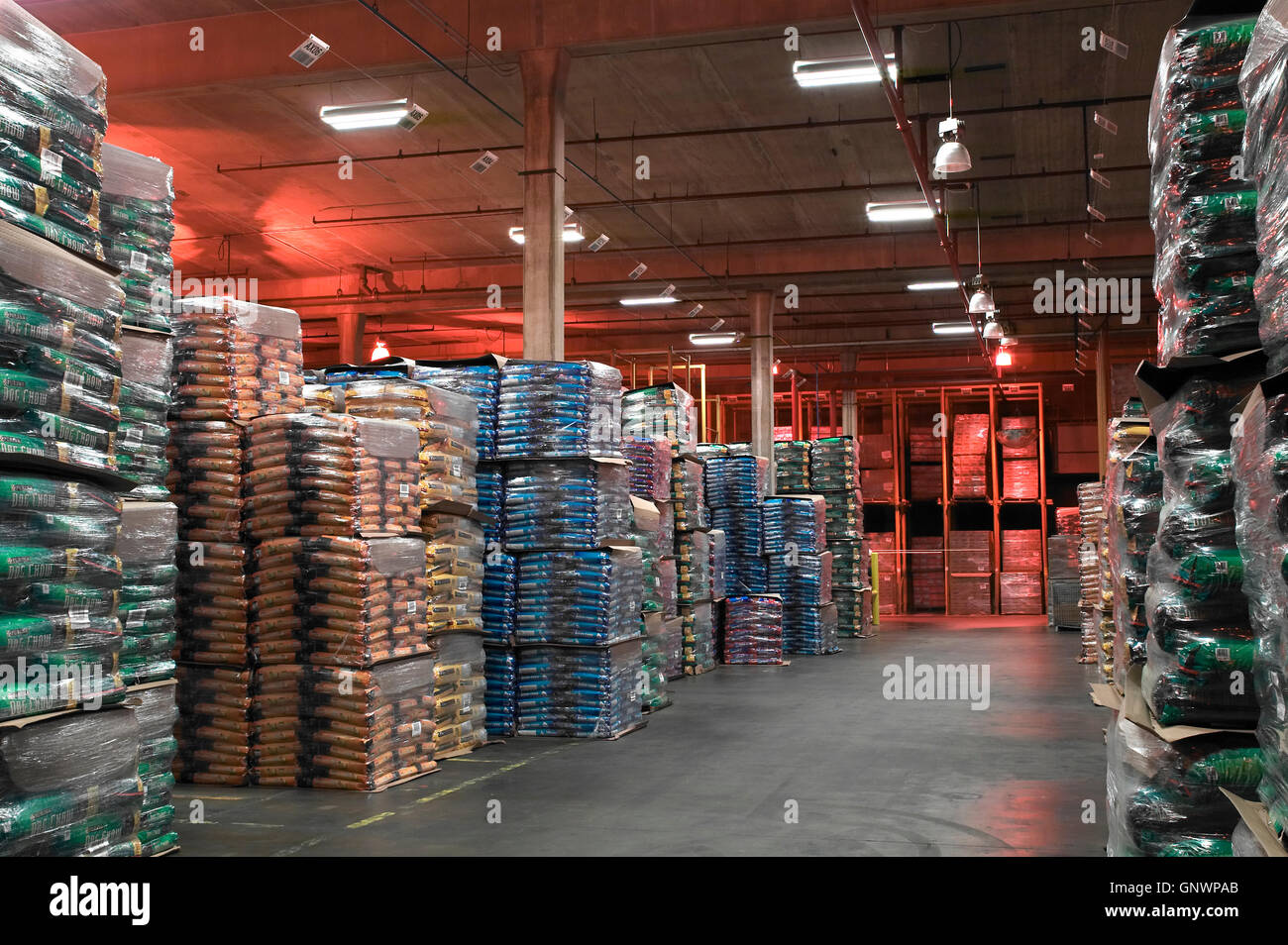 Corridoio magazzino, Philadelphia, Stati Uniti d'America Foto Stock