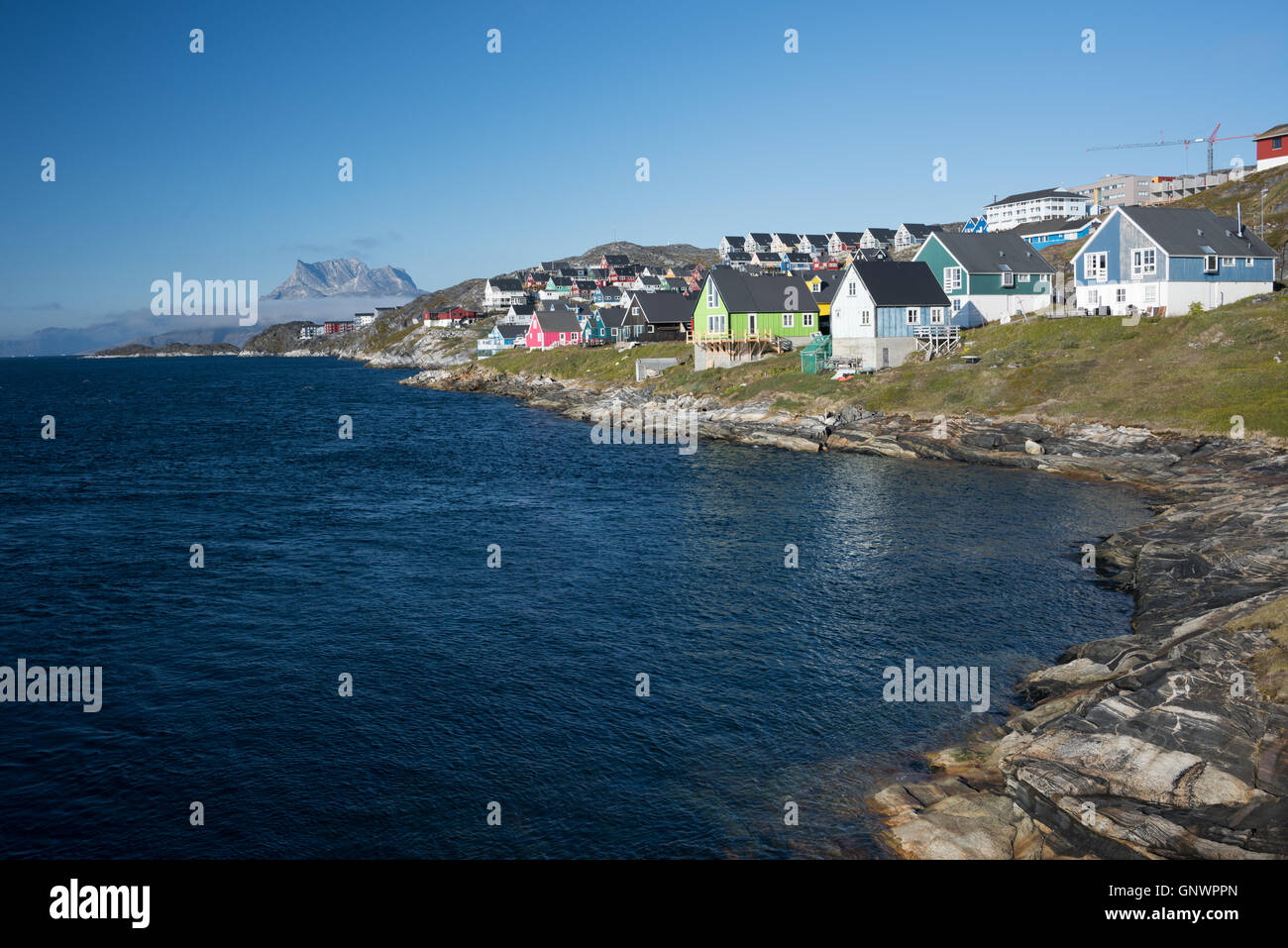 Nuuk, l'affascinante e piacevole capitale della Groenlandia Foto Stock