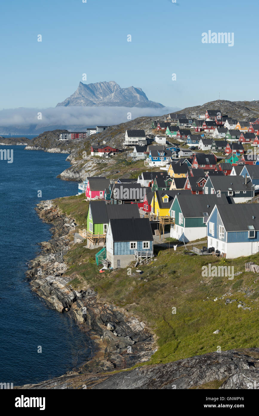 Nuuk, l'affascinante e piacevole capitale della Groenlandia Foto Stock