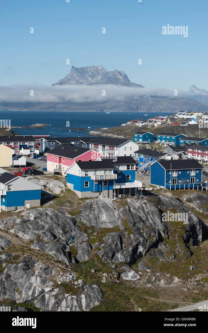 Nuuk, l'affascinante e piacevole capitale della Groenlandia Foto Stock