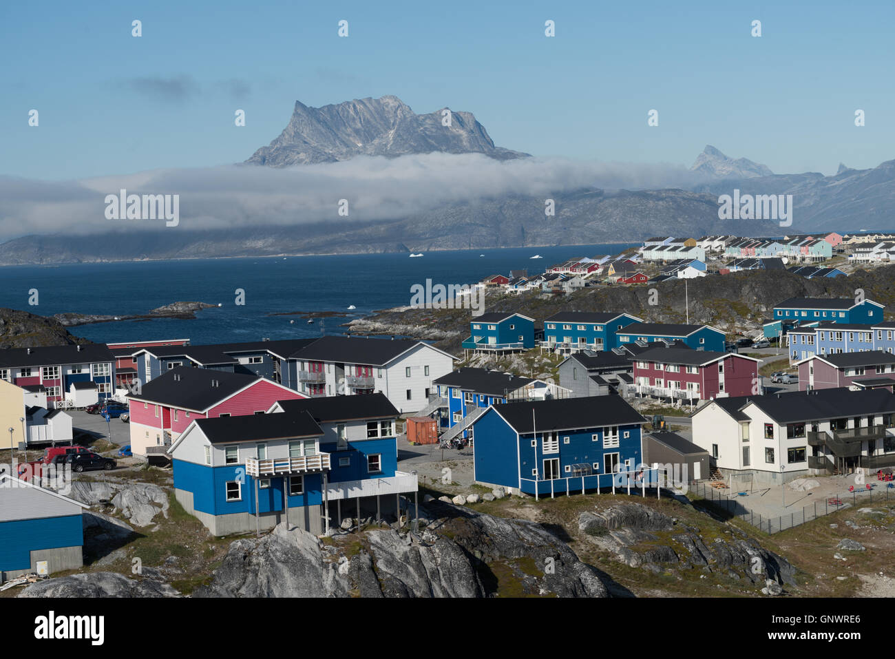 Nuuk, l'affascinante e piacevole capitale della Groenlandia Foto Stock