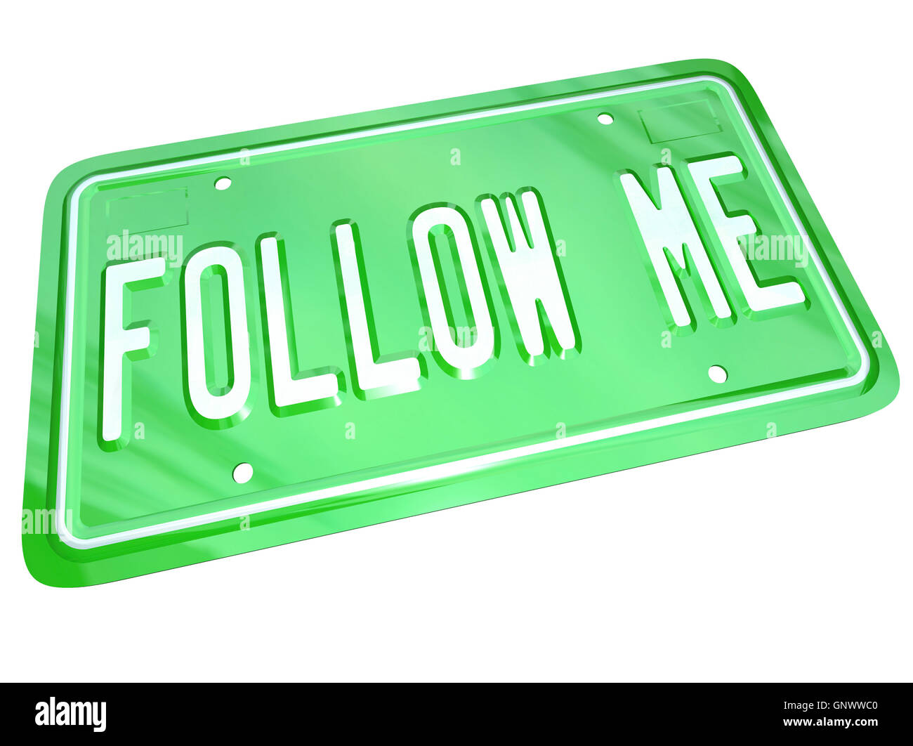 Follow Me la Targa Leader che mostra il modo in cui Foto Stock