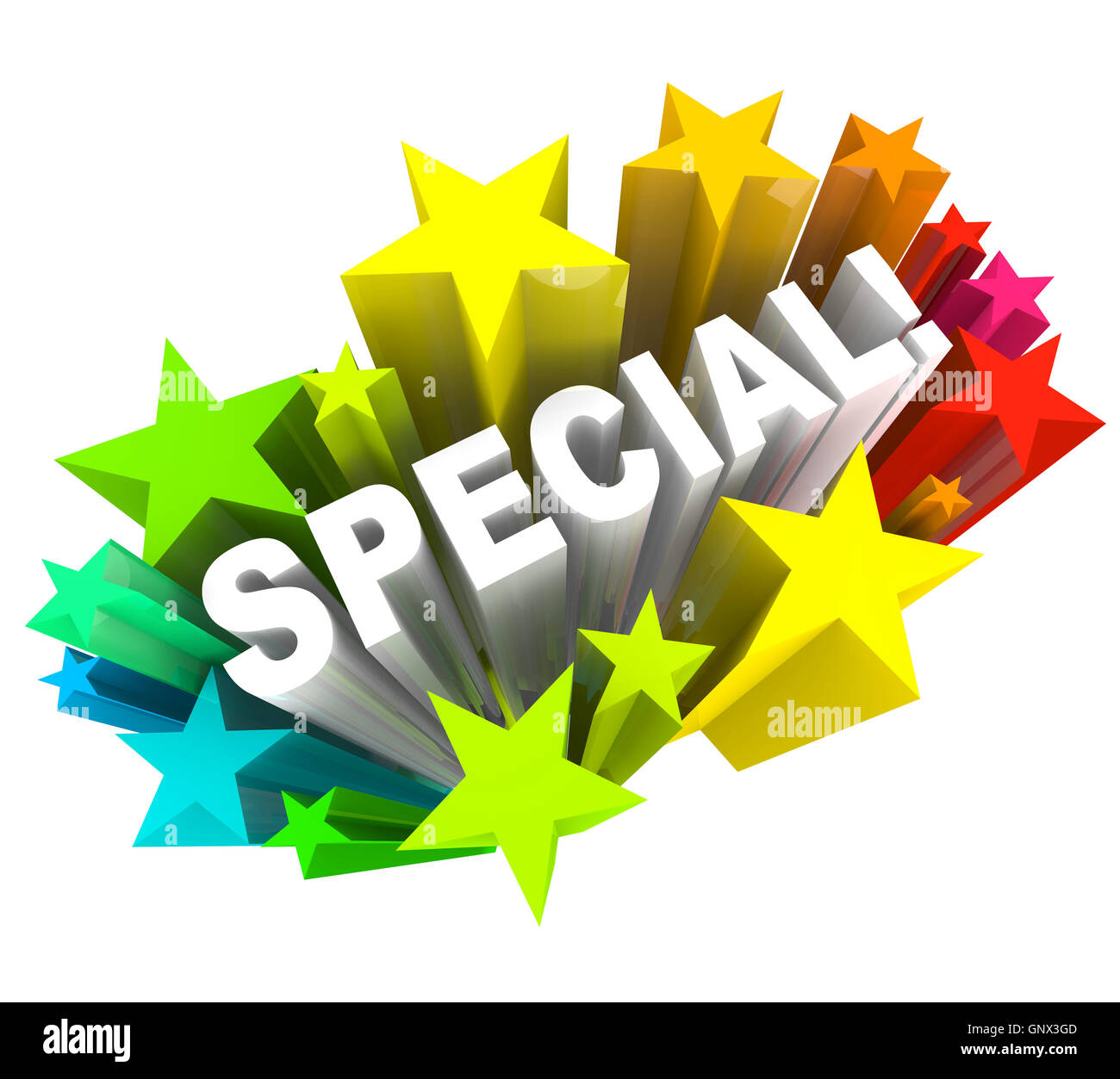 Speciale parola stelle risparmio unico evento di vendita Foto Stock