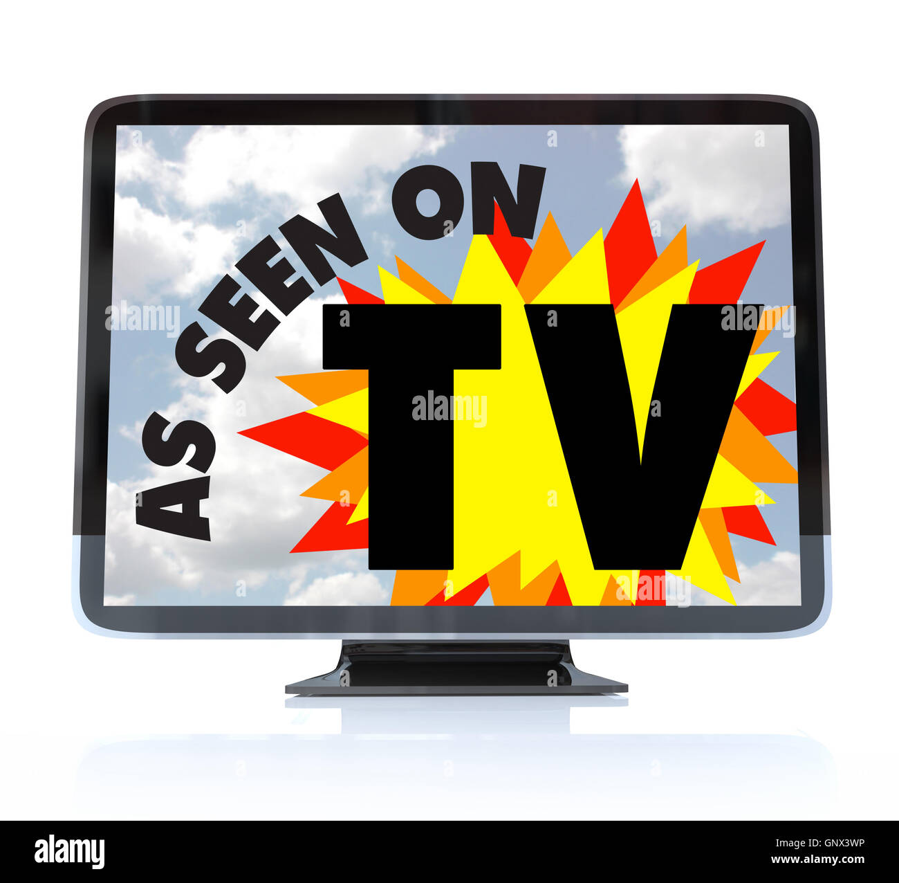 Come si vede in TV - La televisione ad alta definizione HDTV Foto Stock