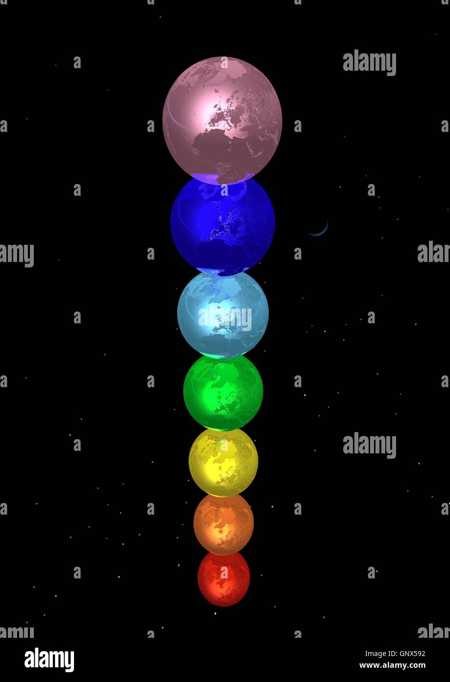 Messa a terra per i chakra Foto Stock