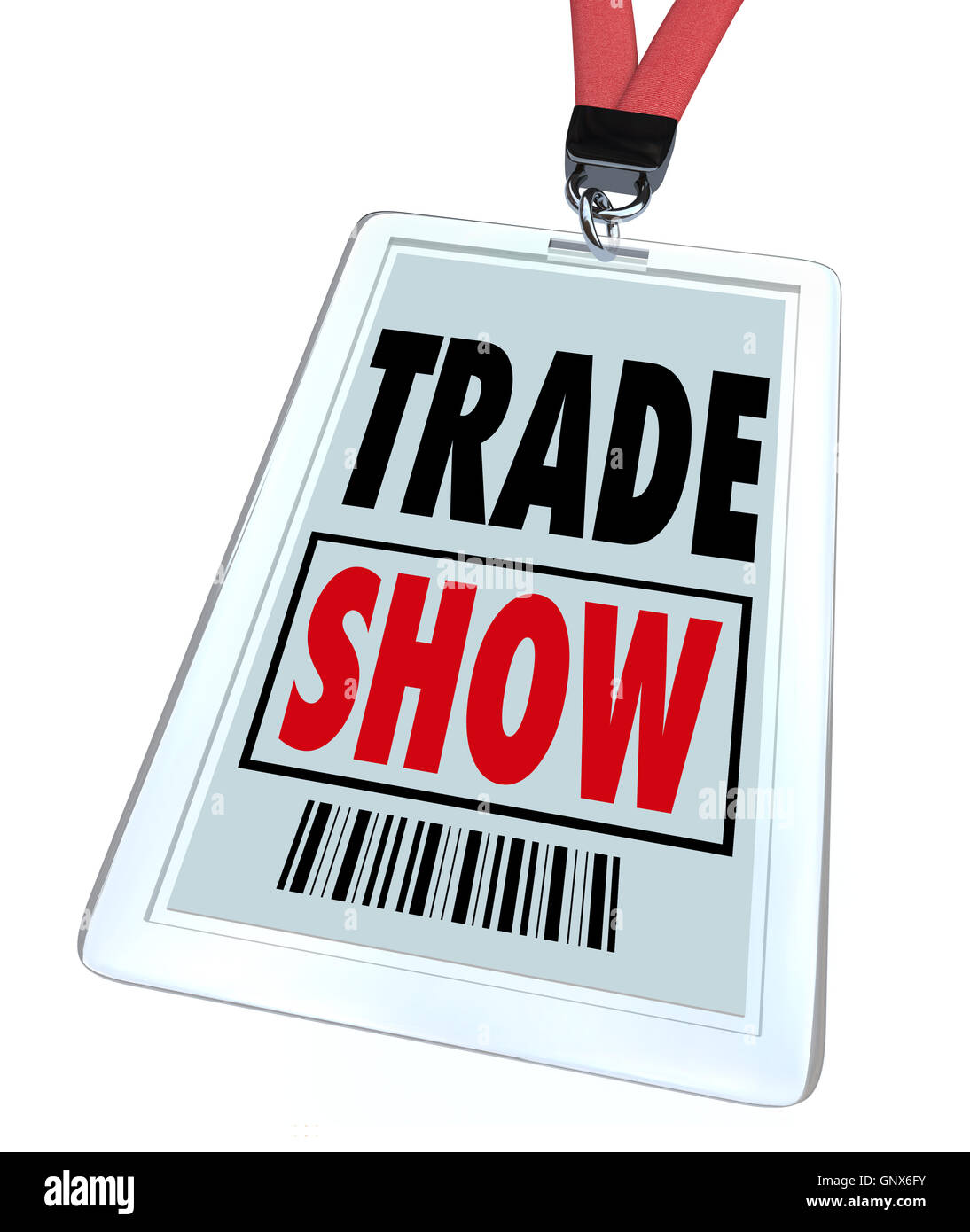 Trade Show Convenzione Registro di badge per una conferenza o un evento Foto Stock
