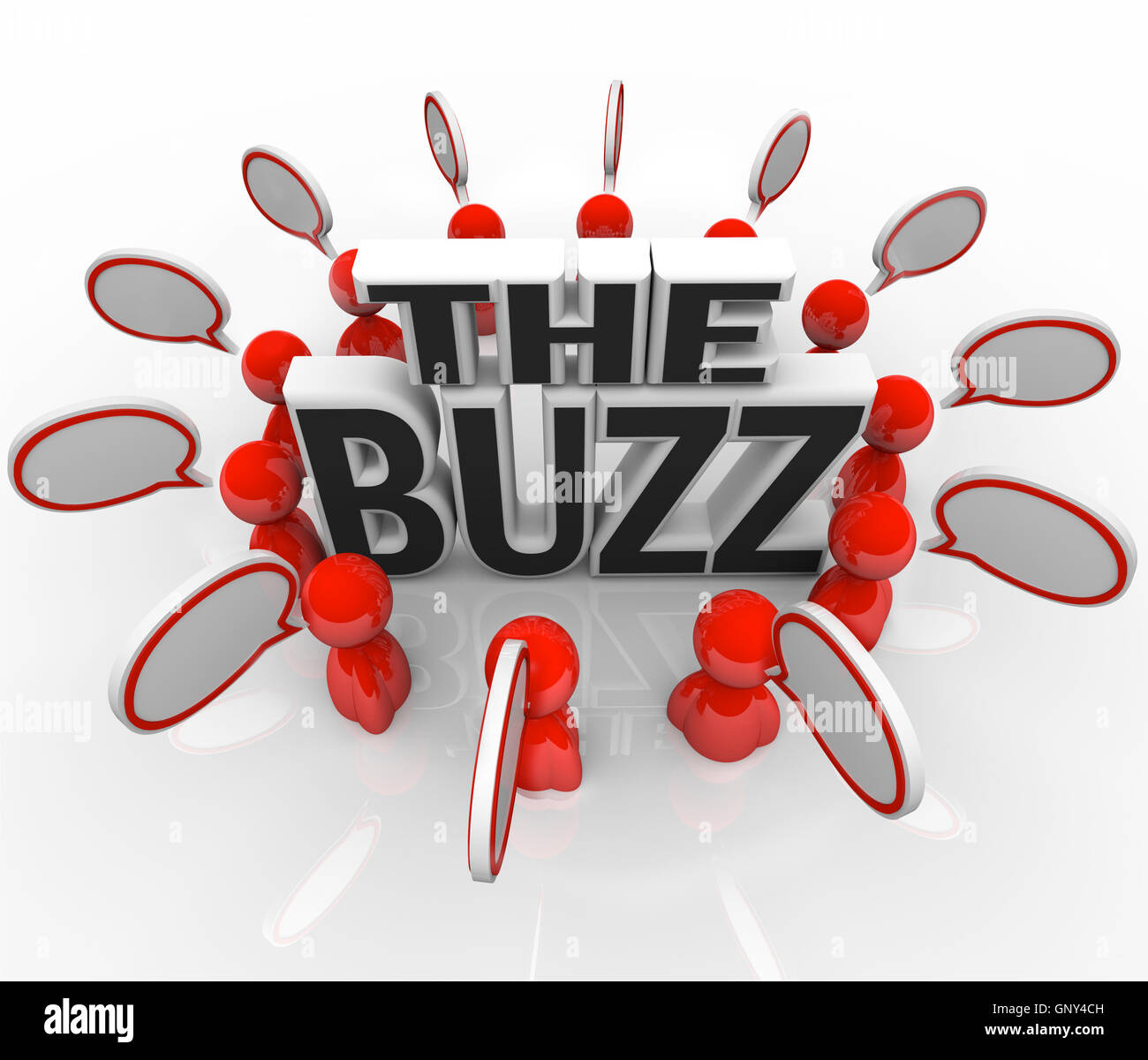 Il Buzz Persone che parlano in Fumetti Ultime Notizie Foto Stock