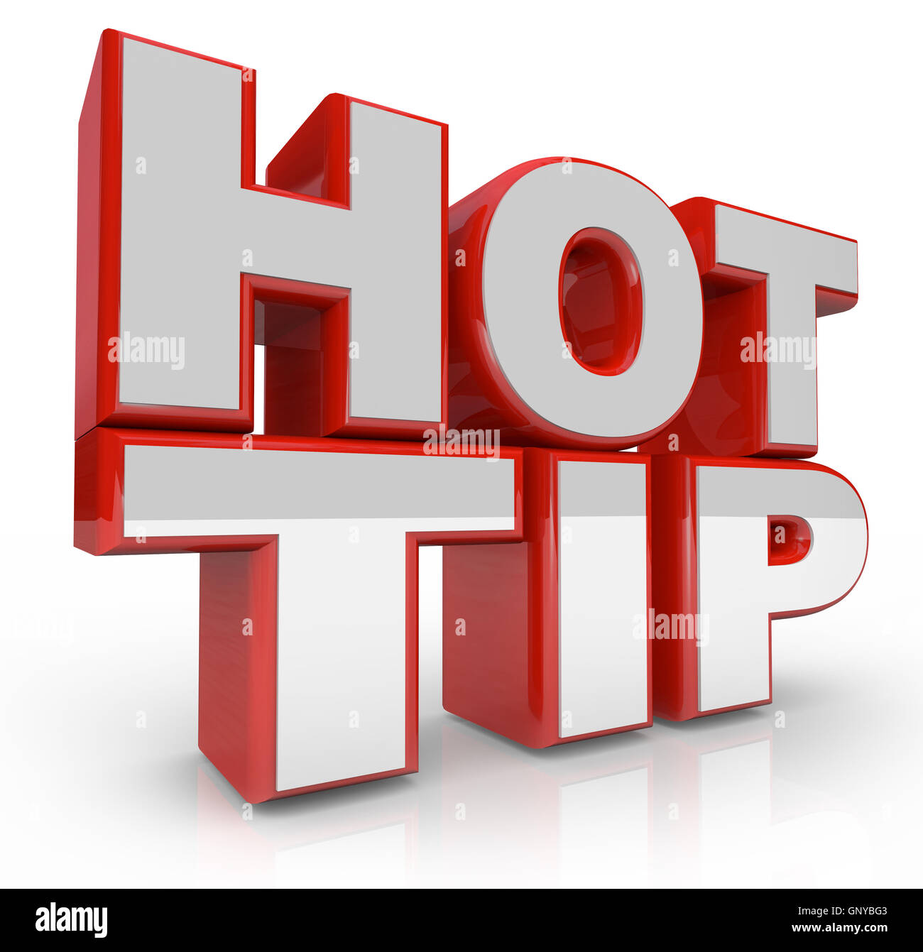 Punta calda 3d di parole consigli per buone idee Foto Stock