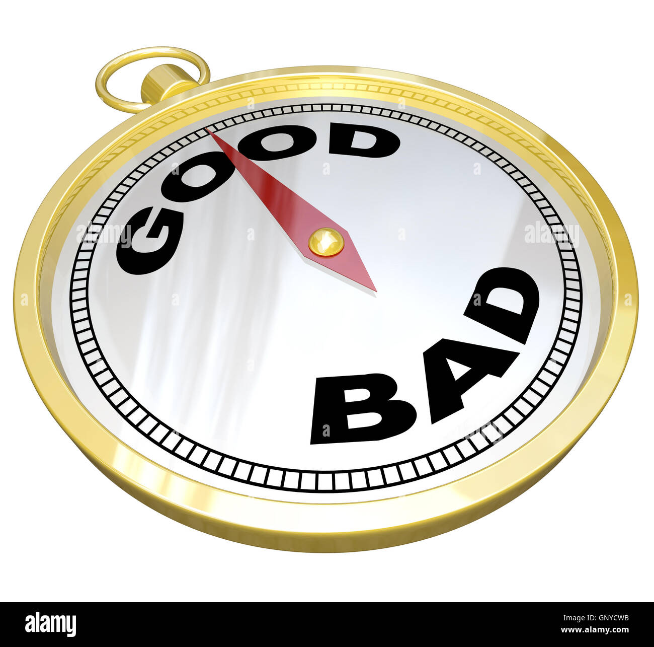 Compass - che conduce al percorso di buona vs Bad Foto Stock