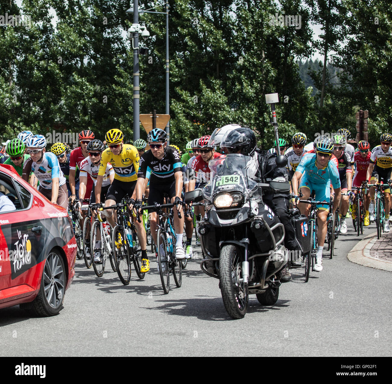 Tour de France 2016 in Megève (Alpi Francesi) Foto Stock