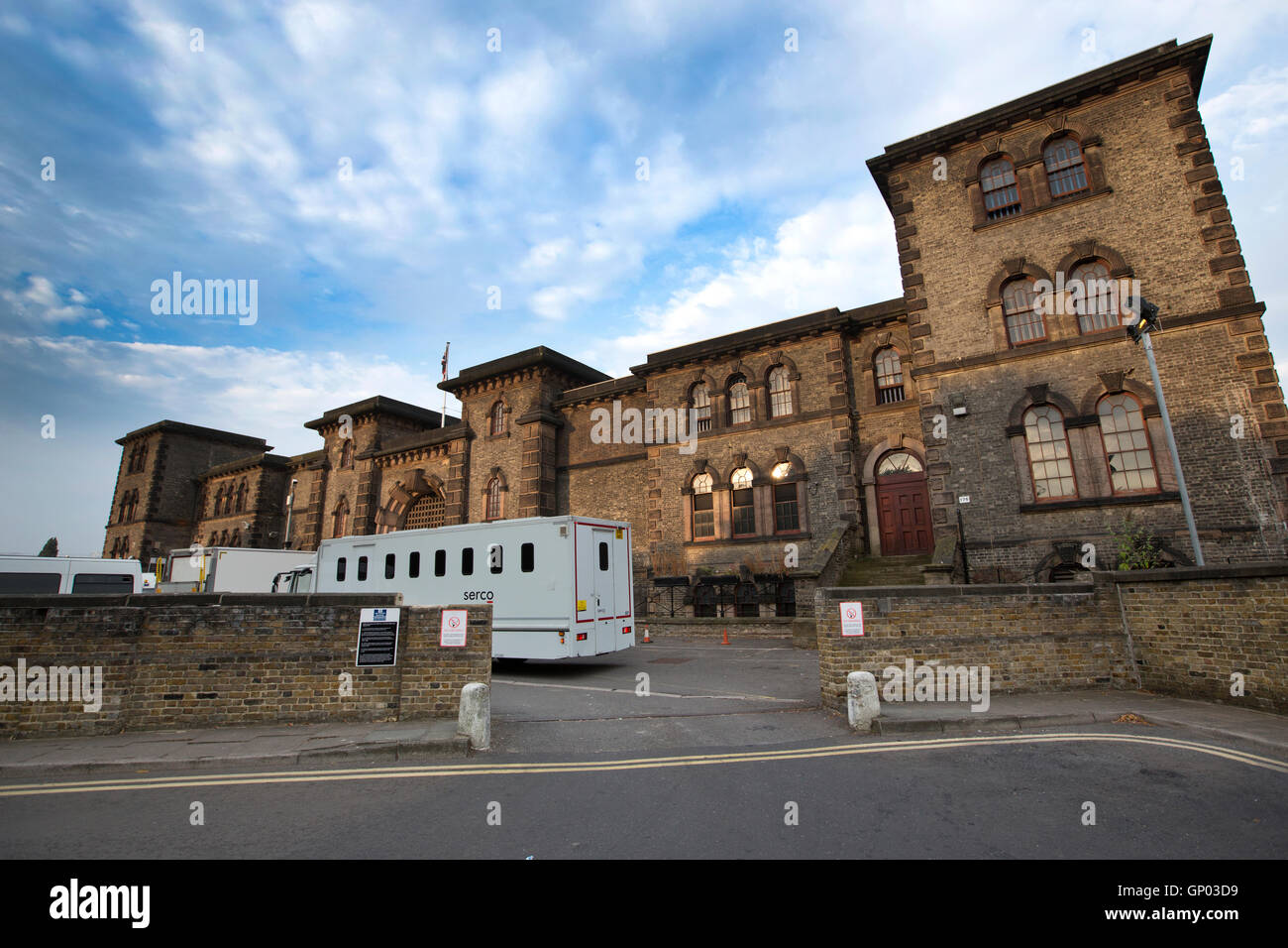 HM Prigione di Wandsworth, categoria B gli uomini del carcere a Wandsworth nel London Borough of Wandsworth, South West London, England, Regno Unito Foto Stock