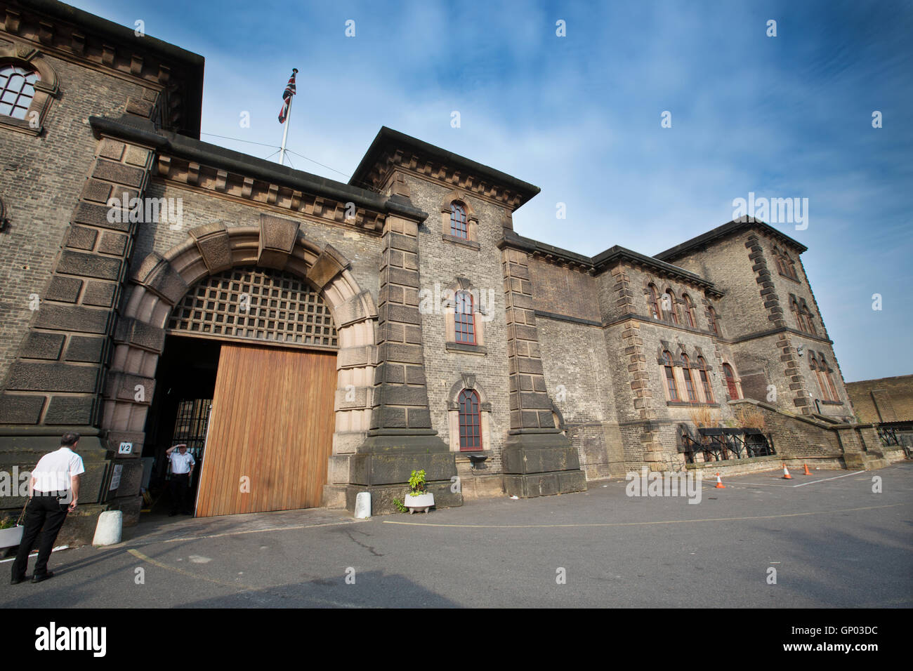 HM Prigione di Wandsworth, categoria B gli uomini del carcere a Wandsworth nel London Borough of Wandsworth, South West London, England, Regno Unito Foto Stock