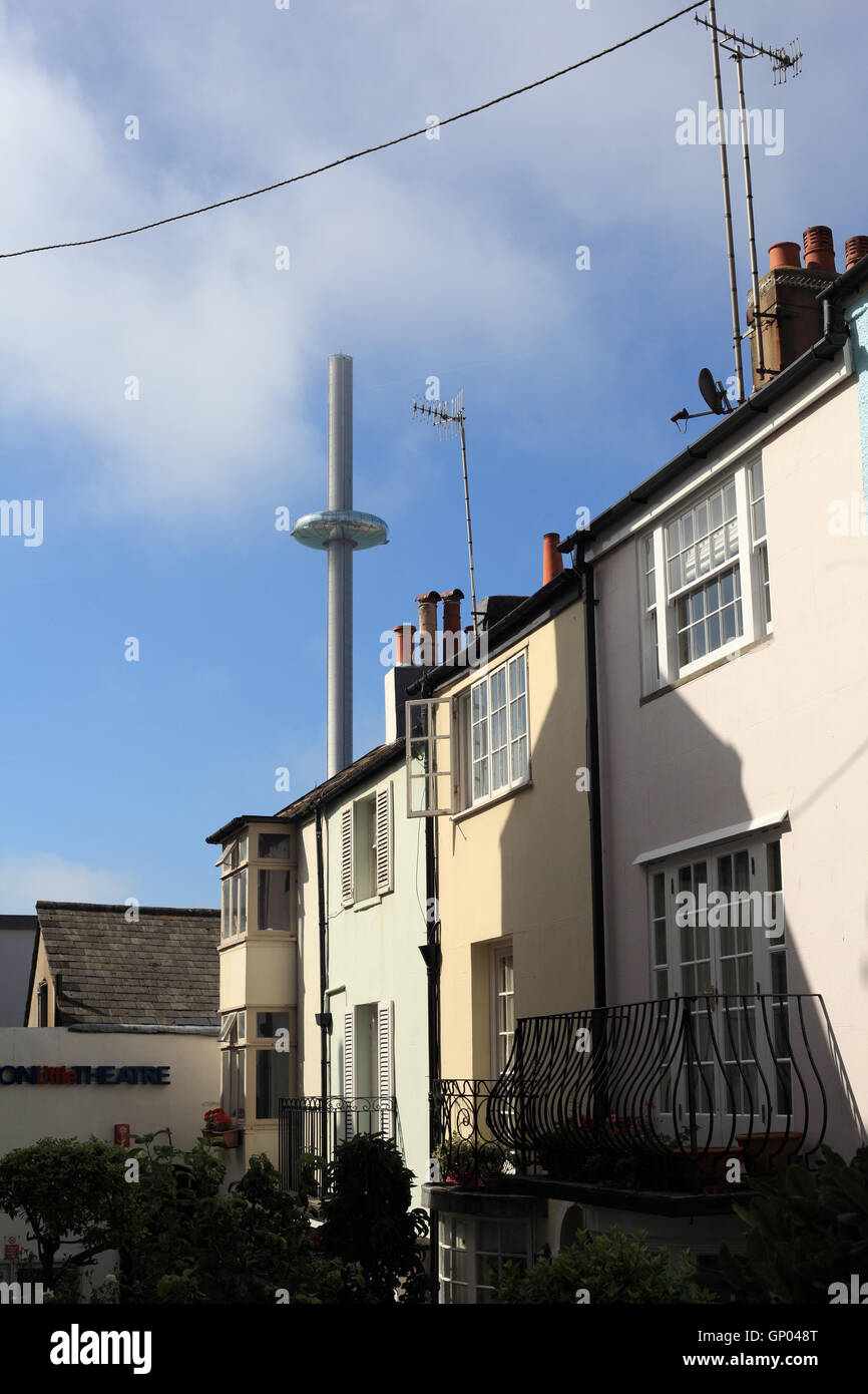 La British Airways cavo verticale auto mi360 visto dalla piazza di Clarence, Brighton, Sussex, Regno Unito Foto Stock