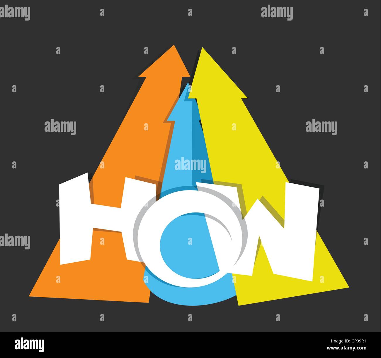 Parola come con le frecce come concetto astratto illustrazione vettoriale Illustrazione Vettoriale