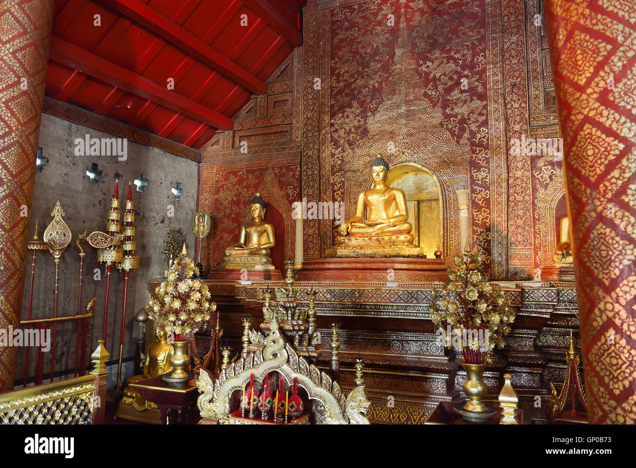 CHIANG MAI, Thailandia - Ottobre 8, 2015 : il Wat Phra Sing tempio Chiang Mai provincia. Phra Buddha Si Hing, una famosa immagine del Buddha in Foto Stock