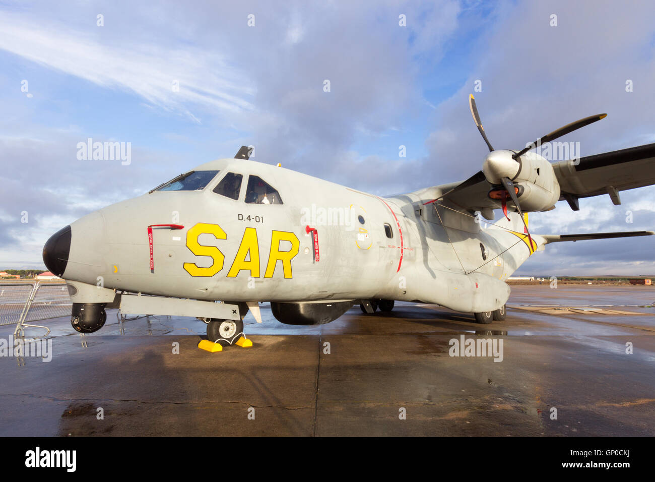 Spanish Air Force di ricerca e salvataggio di Casa CN-235 il pattugliamento marittimo di aeromobili. Foto Stock