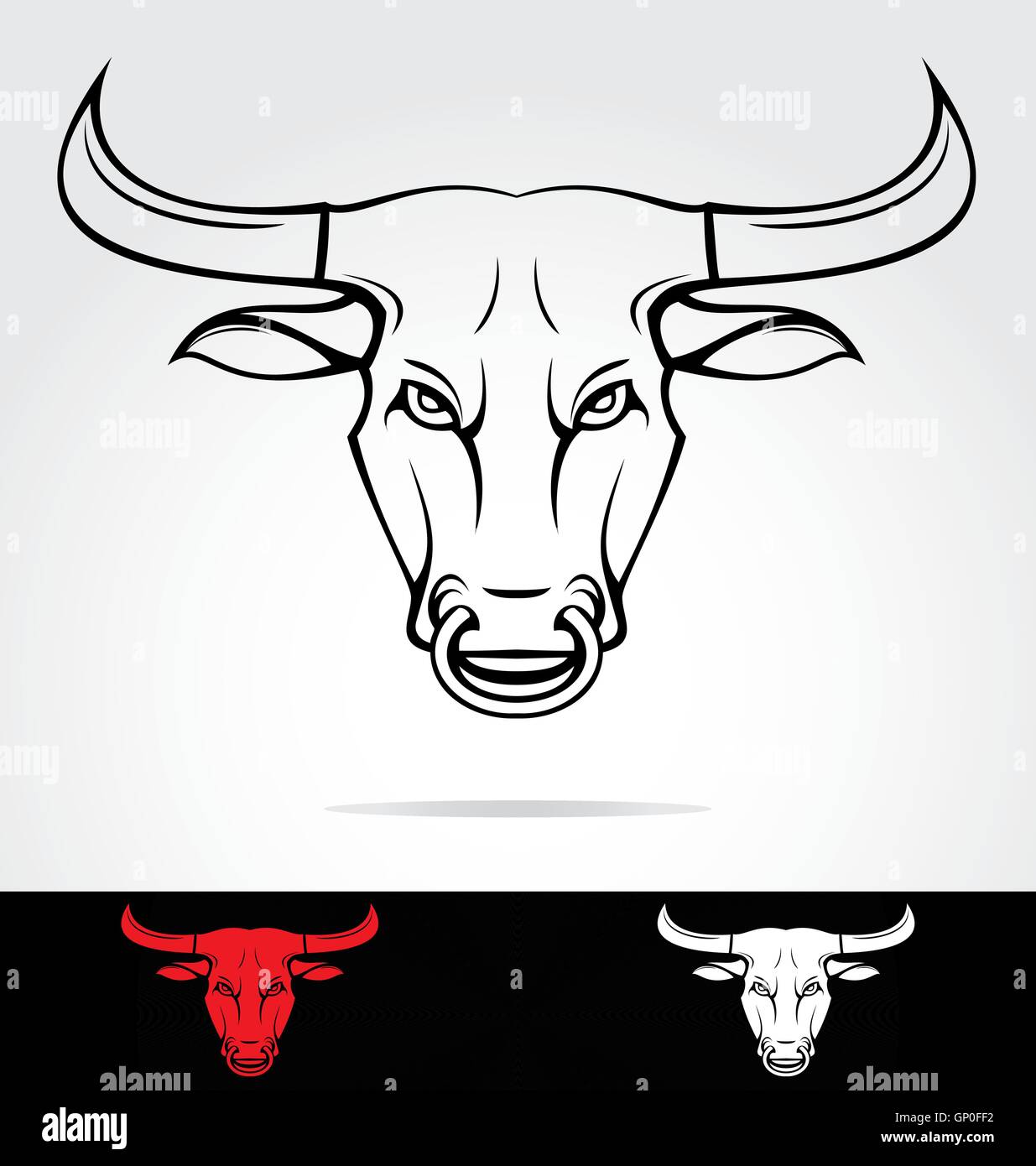Bulls Head Illustrazione Vettoriale