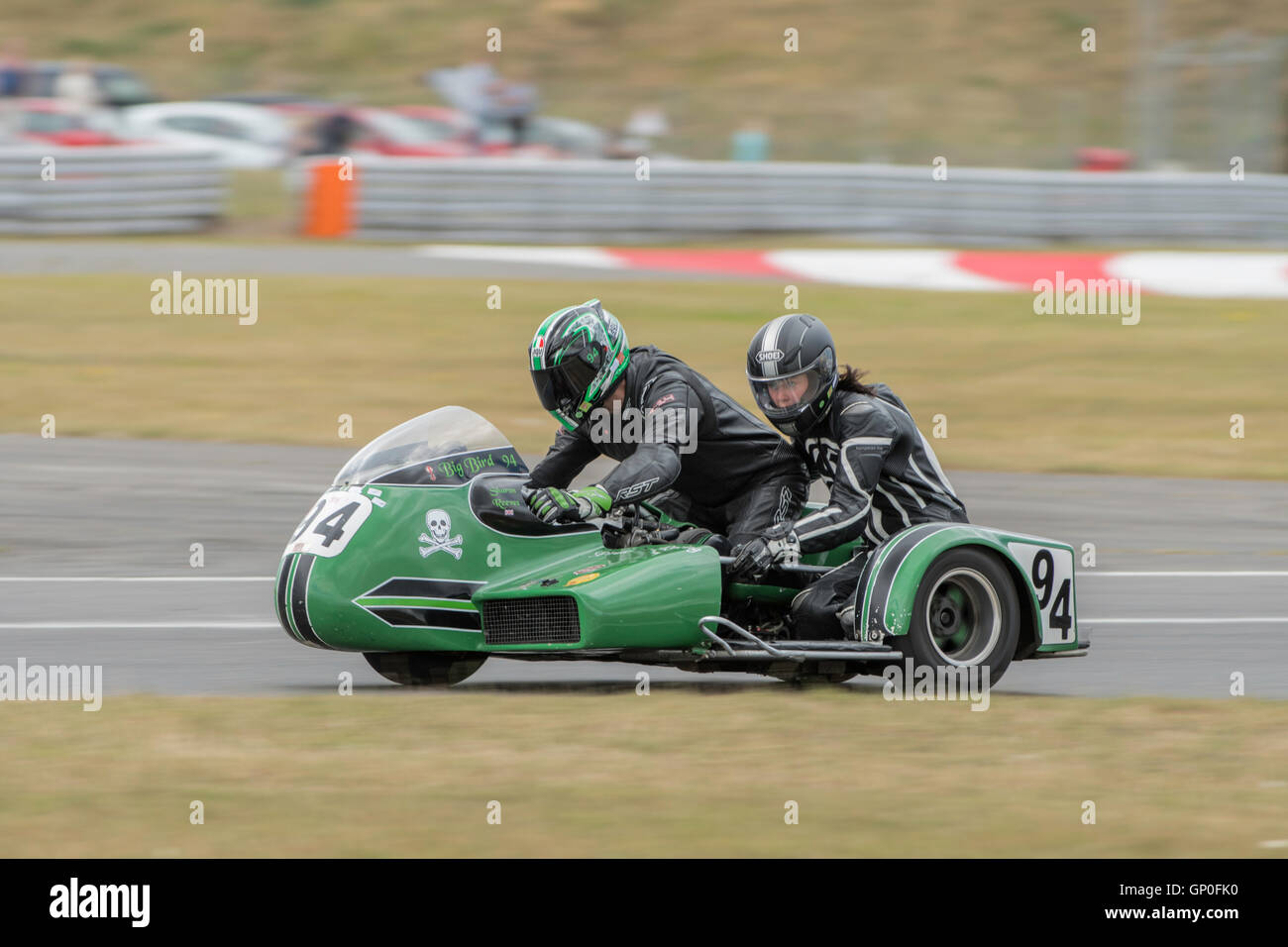 Classic Racing Moto Club Championships evento tenutosi a Snetterton Norfolk oltre il 27 e 28 agosto 2016. Foto Stock