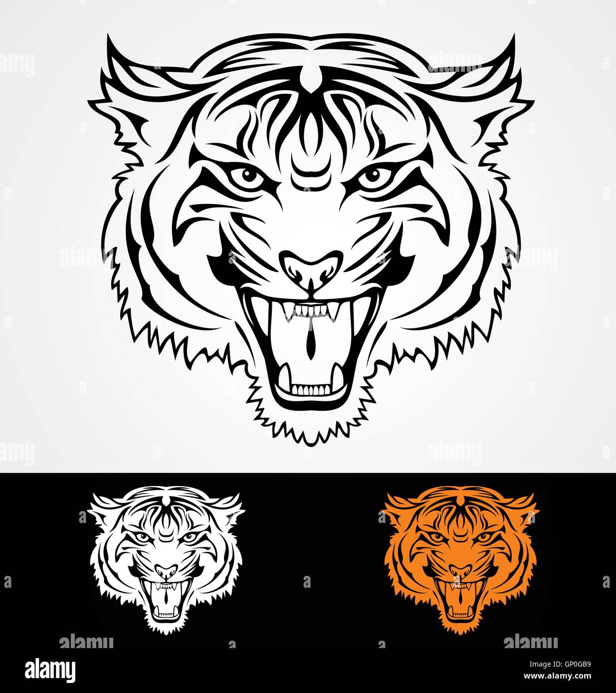 Testa della tigre Illustrazione Vettoriale
