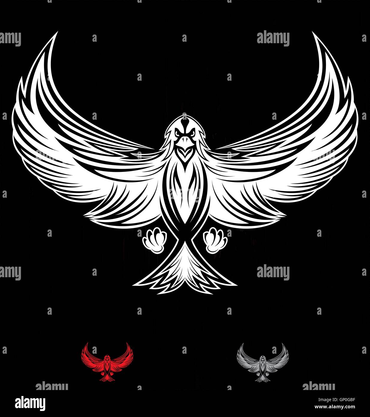 Bianco Aquila uccello Illustrazione Vettoriale