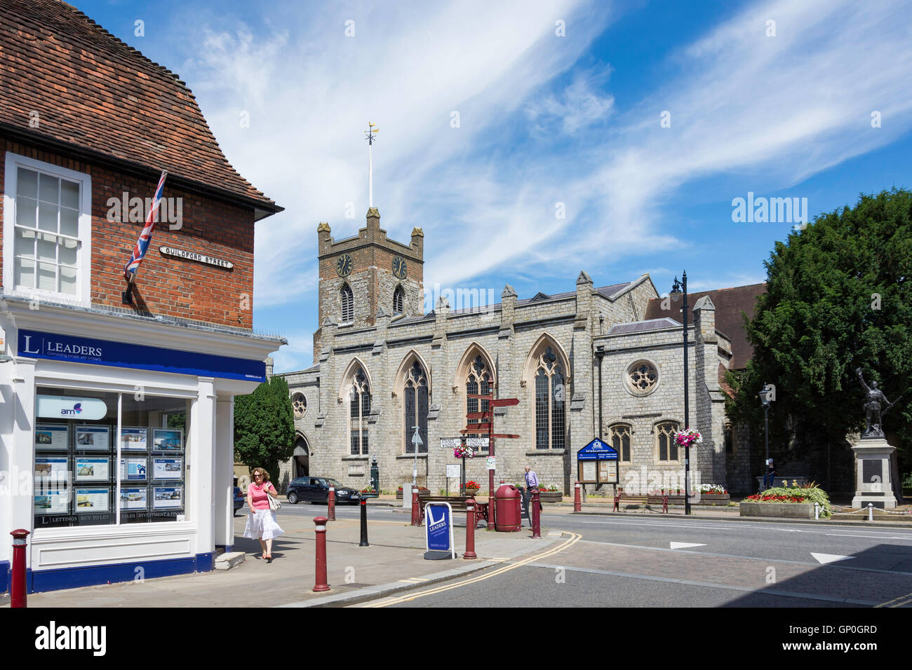 Chiesa di San Pietro da Guildford Street, Chertsey, Surrey, England, Regno Unito Foto Stock