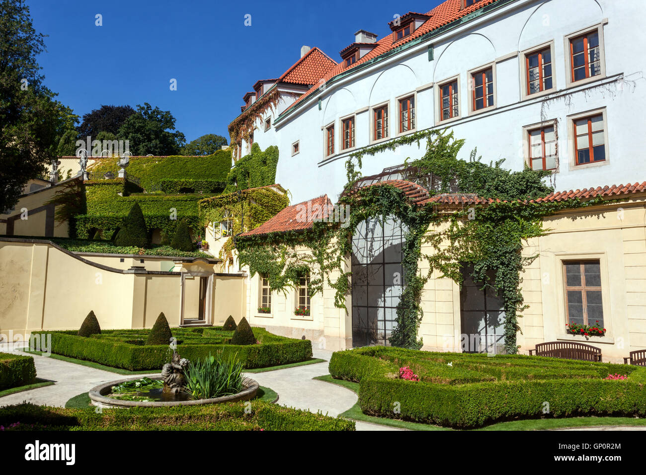 Vrtba garden, Lesser Town, Praga, Repubblica Ceca Foto Stock