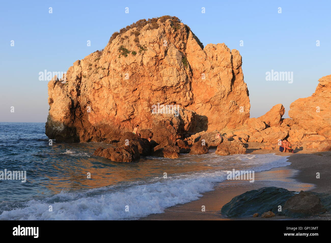 Potistika beach, Pelion, Grecia. Foto Stock