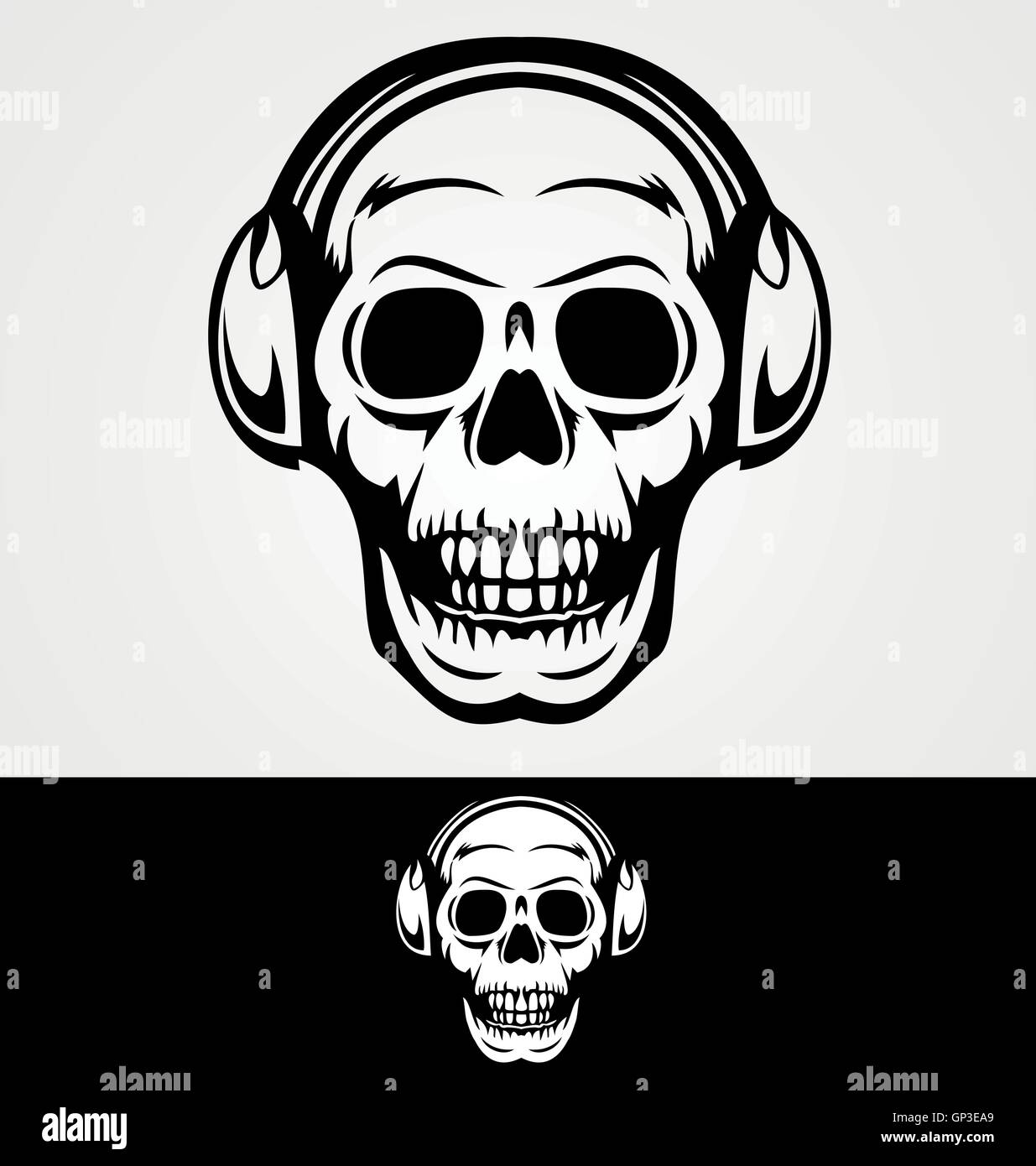 Cranio di DJ Illustrazione Vettoriale