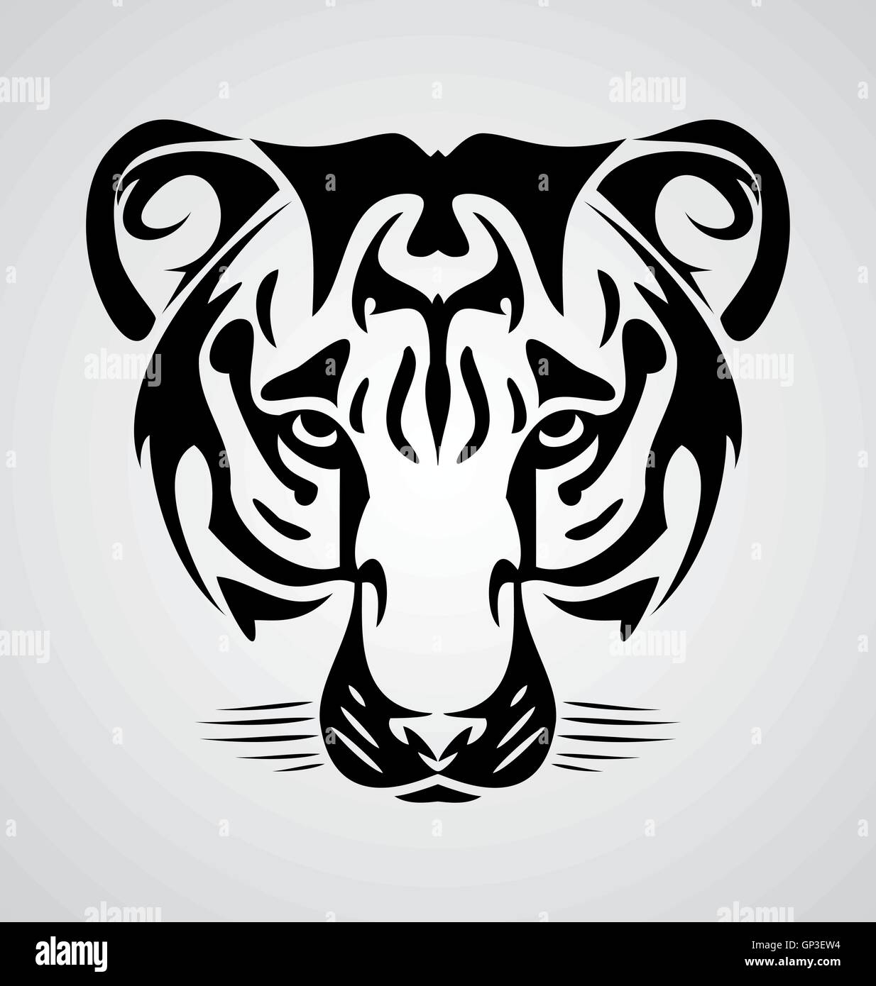 Fronte della tigre Illustrazione Vettoriale