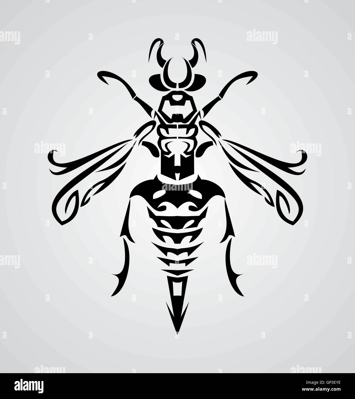Bee tribale Illustrazione Vettoriale