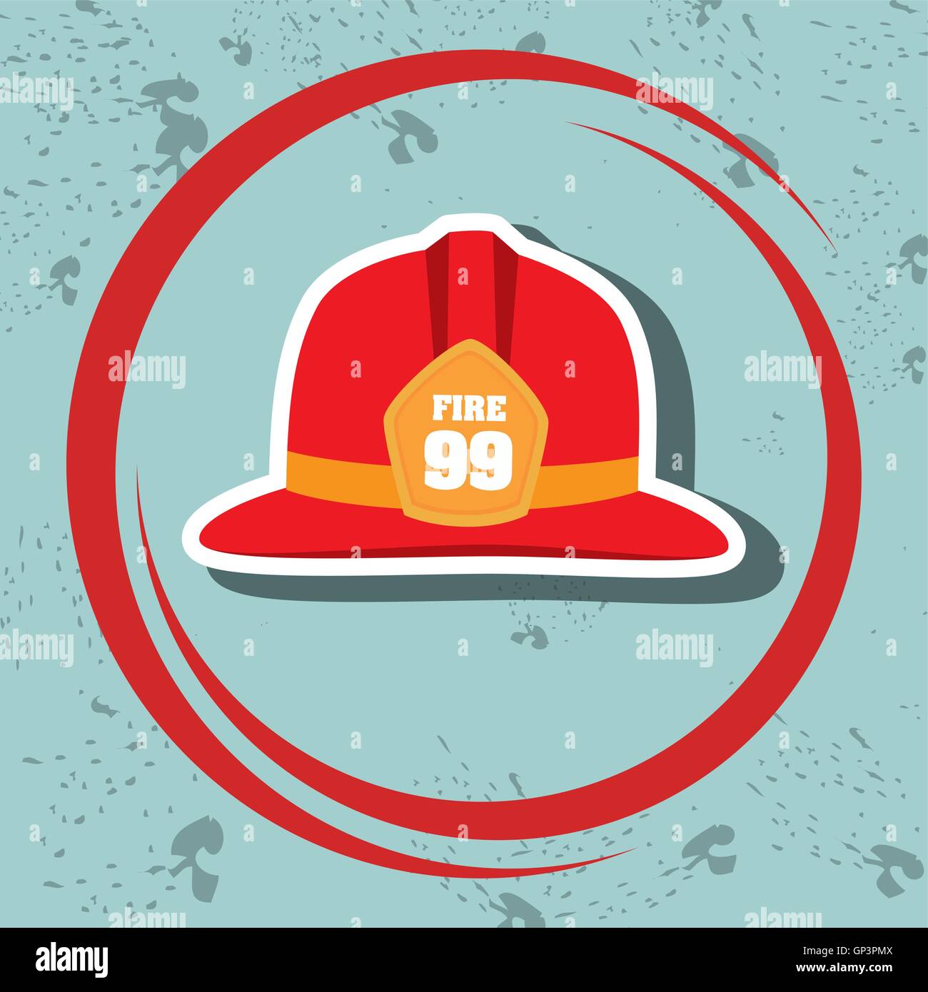 Casco fire icona hat Illustrazione Vettoriale