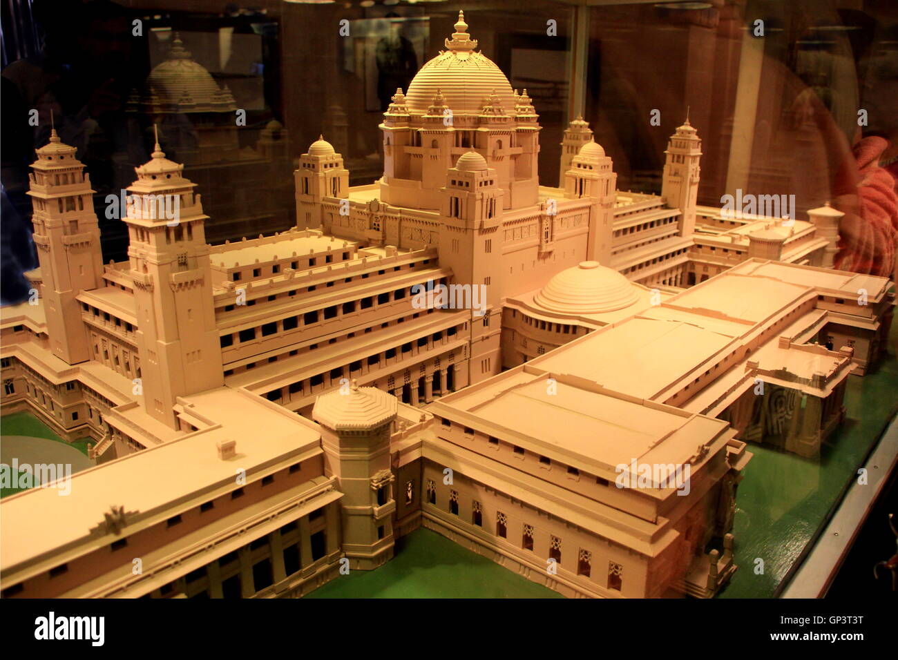 Prototipo di Umaid Bhavan Palace di Jodhpur, Rajasthan, India, Asia Foto Stock