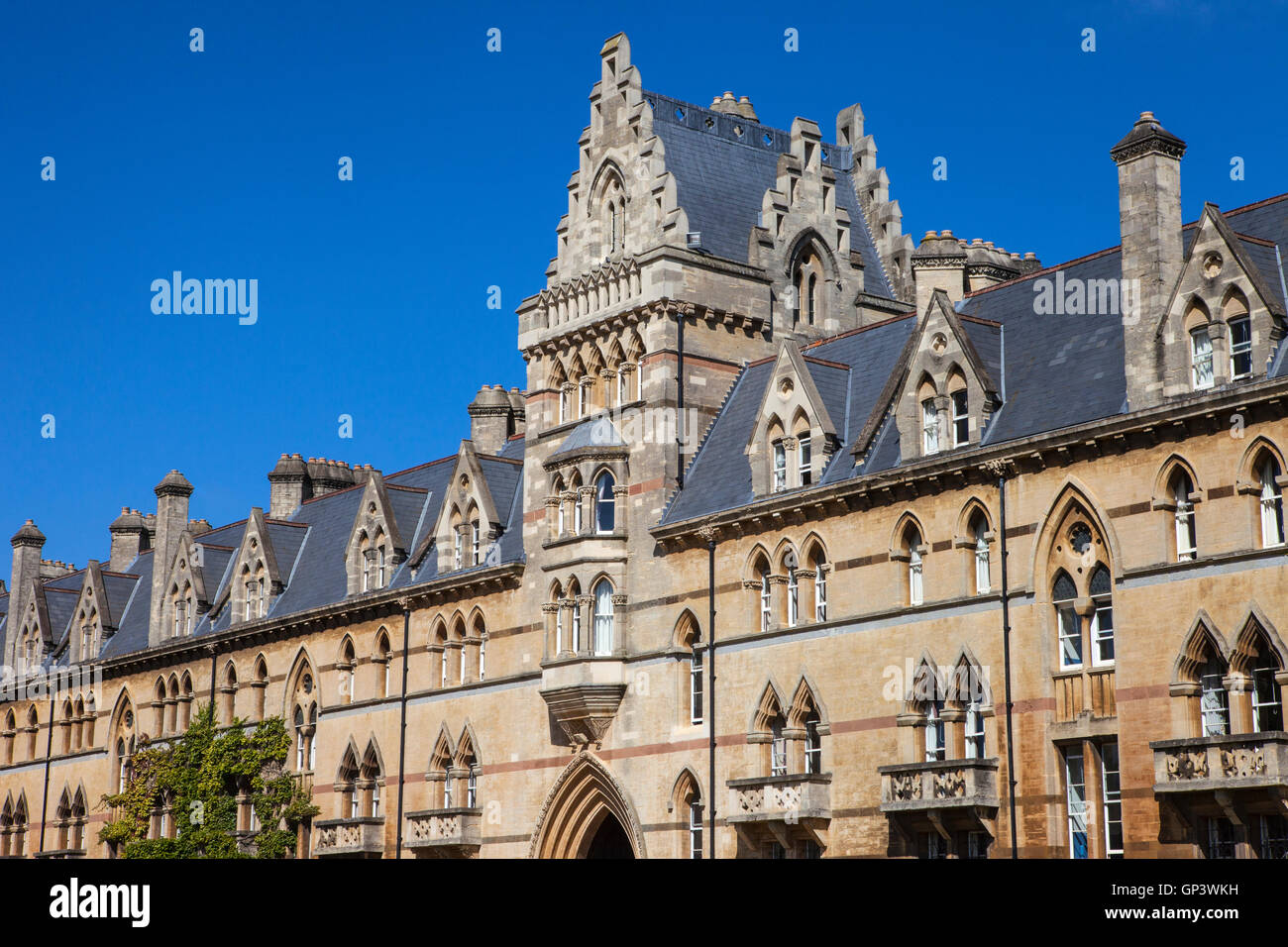 L'esterno dell'edificio di Prato al Christ Church College - sullo storico college dell'Università di Oxford in Inghilterra. Foto Stock