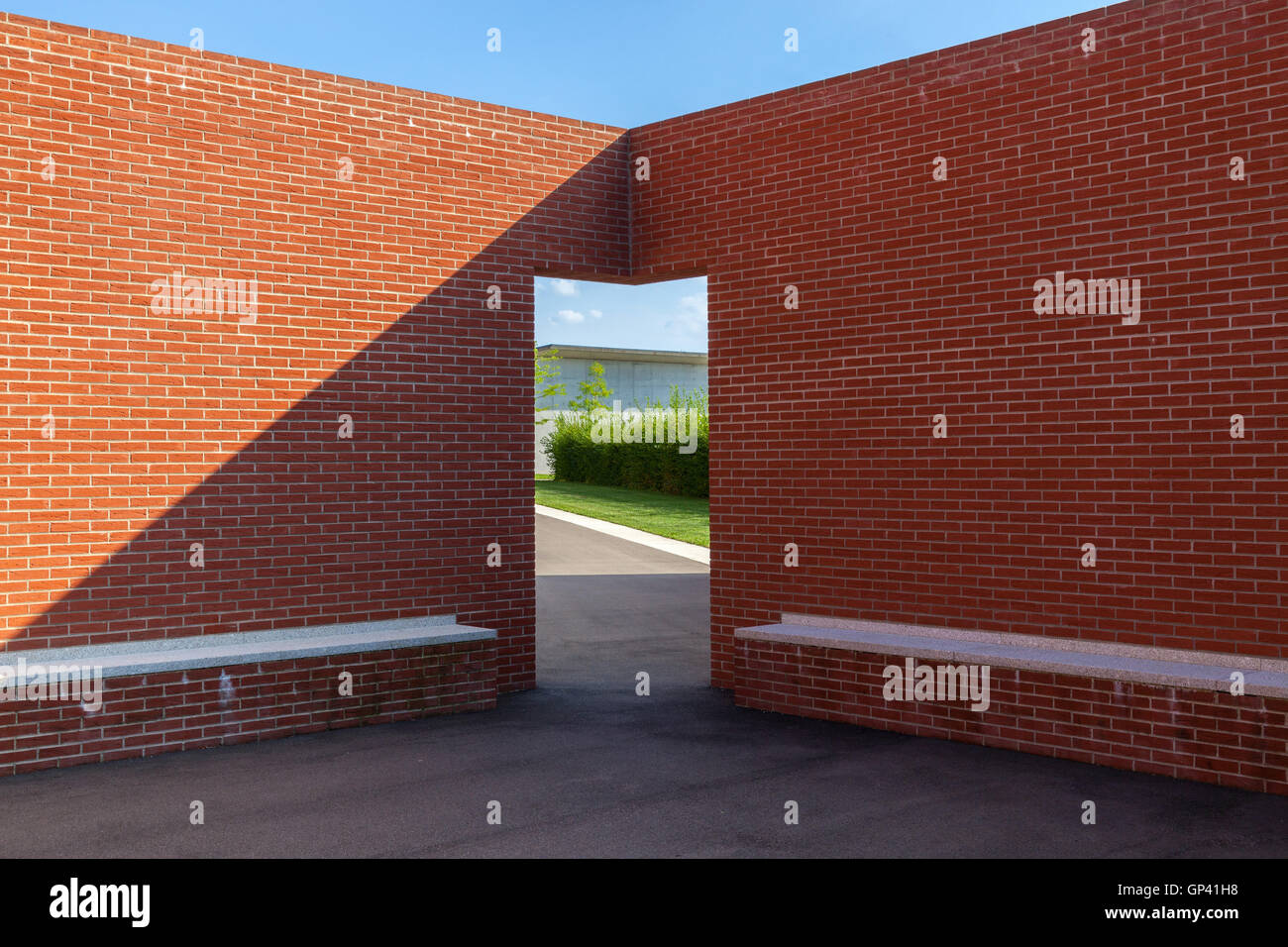 La passeggiata con "sale aperte" di Àlvaro-Siza presso il Campus Vitra, Weil am Rhein, Germania. Foto Stock