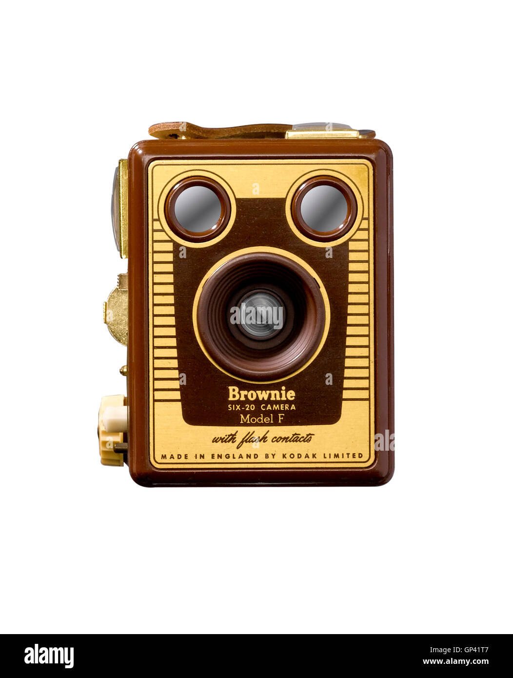 Un taglio fuori tiro di una scatola Brownie fotocamera. Foto Stock