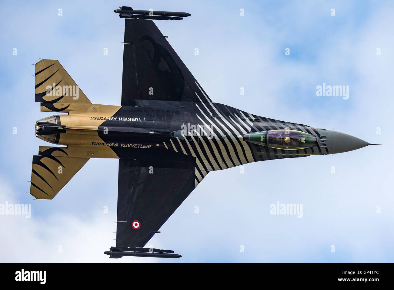 Turkish Air Force (Türk Hava Kuvvetleri) General Dynamics F-16CG jet noto come 'Solo Turk'. Foto Stock