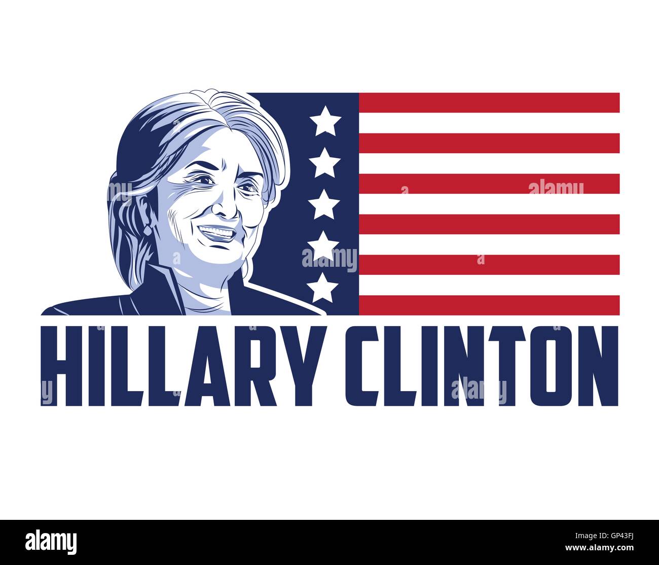 Usa elezioni presidenziali Hillary Clinton Illustrazione Vettoriale