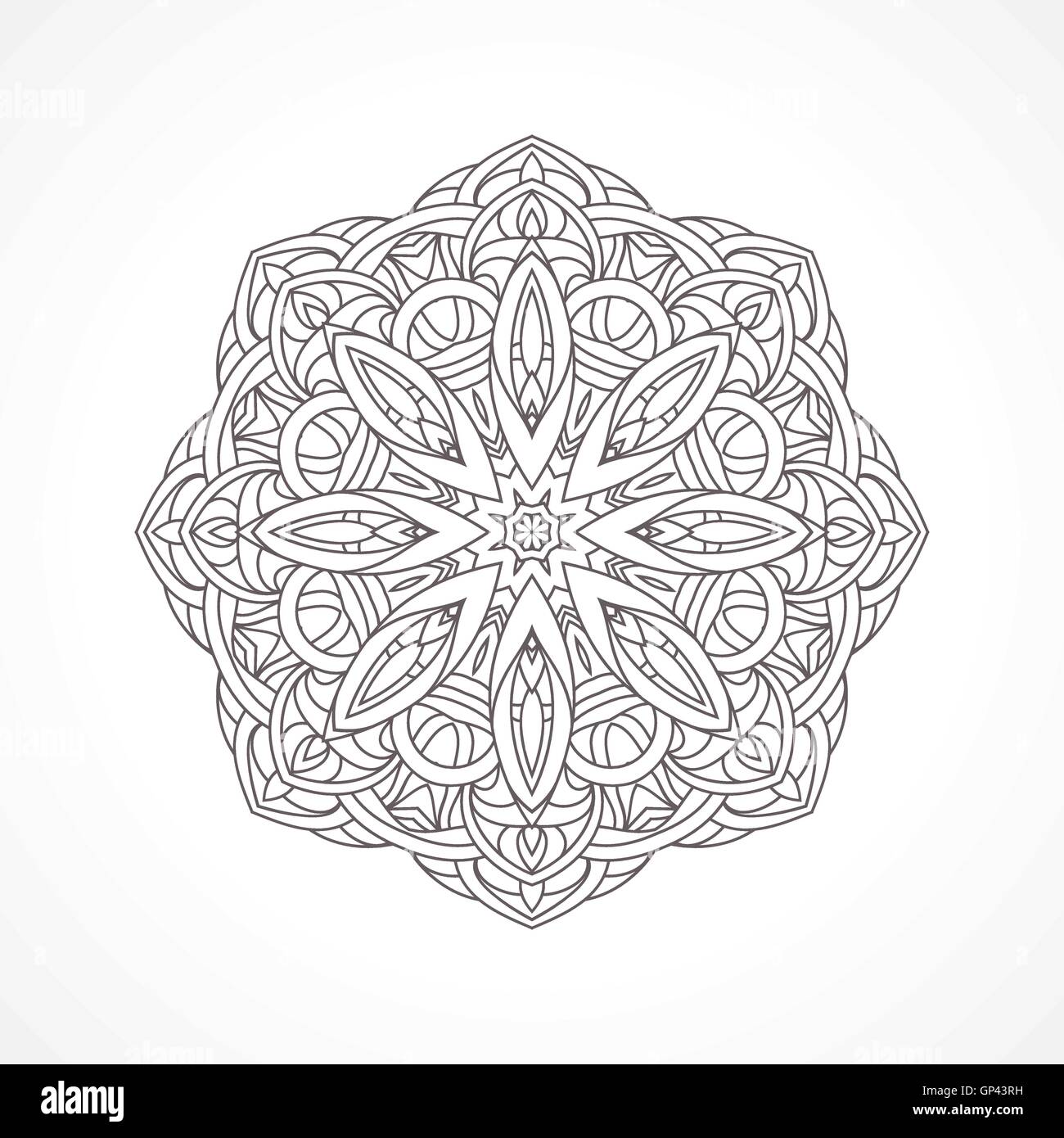 Mandala. Etnica elementi decorativi indiani, Islam, motivi arabi Illustrazione Vettoriale