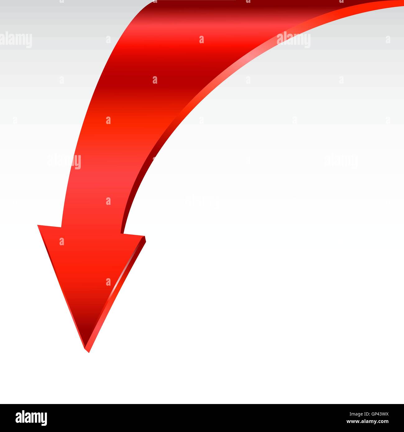 Freccia rossa e neutral white background. Illustrazione Vettoriale