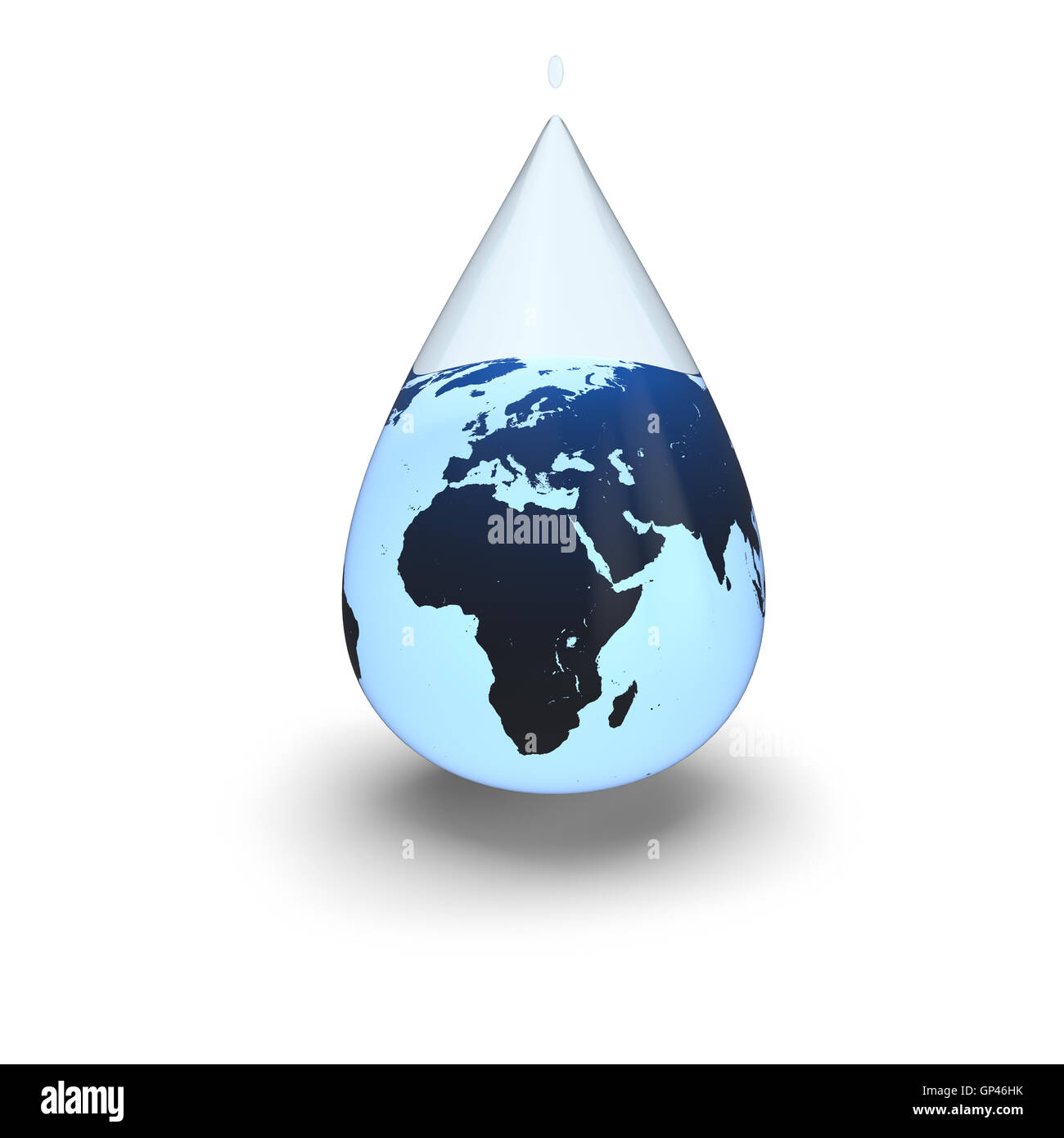 Messa a terra all'interno della goccia d'acqua Foto Stock