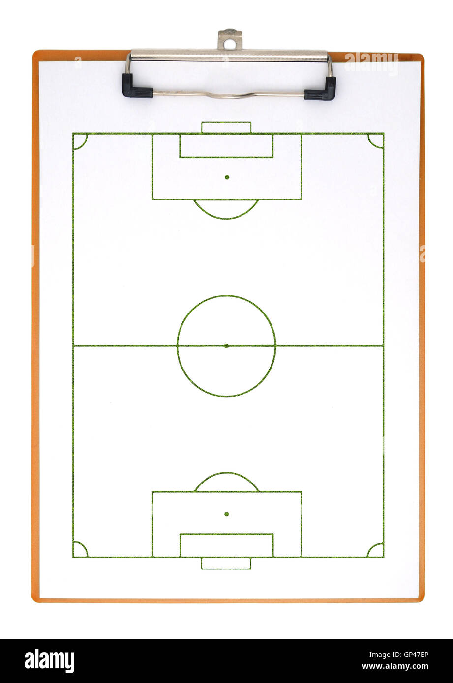 Campo di calcio sulla clipboard Foto Stock