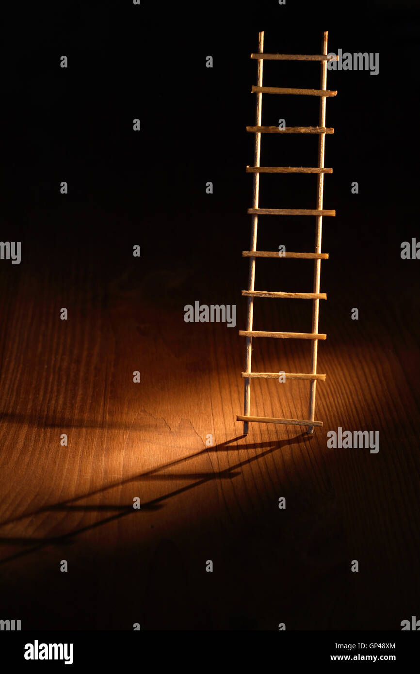 Scaletta di legno Foto Stock