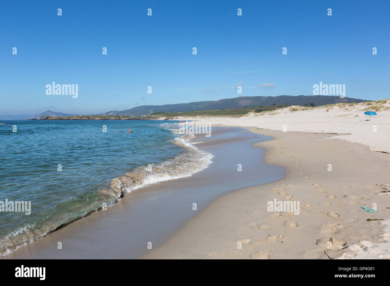 Santa Comba beach in Cobas, Ferrol, A Coruña, Galizia, Spagna Foto Stock