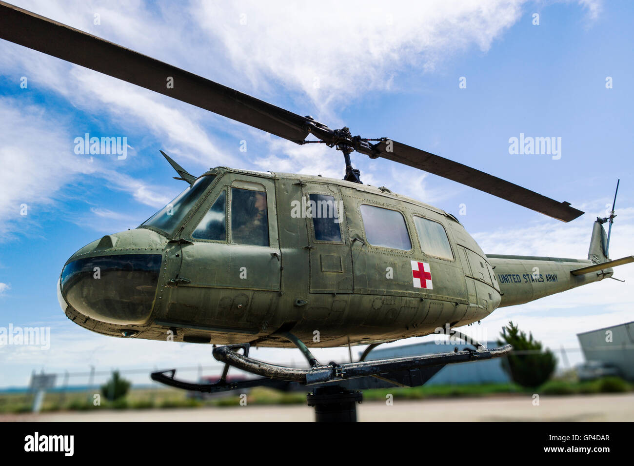 UH-1; Iroquois; Huey; elicotteri militari; Fremont County Airport; Penrose; Colorado; USA Foto Stock