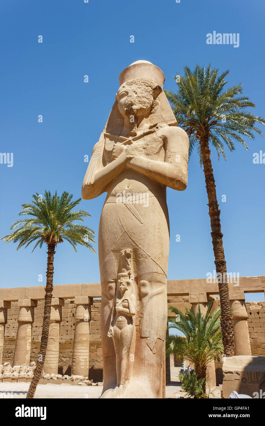 Le antiche rovine del tempio di Karnak in Egitto Foto Stock