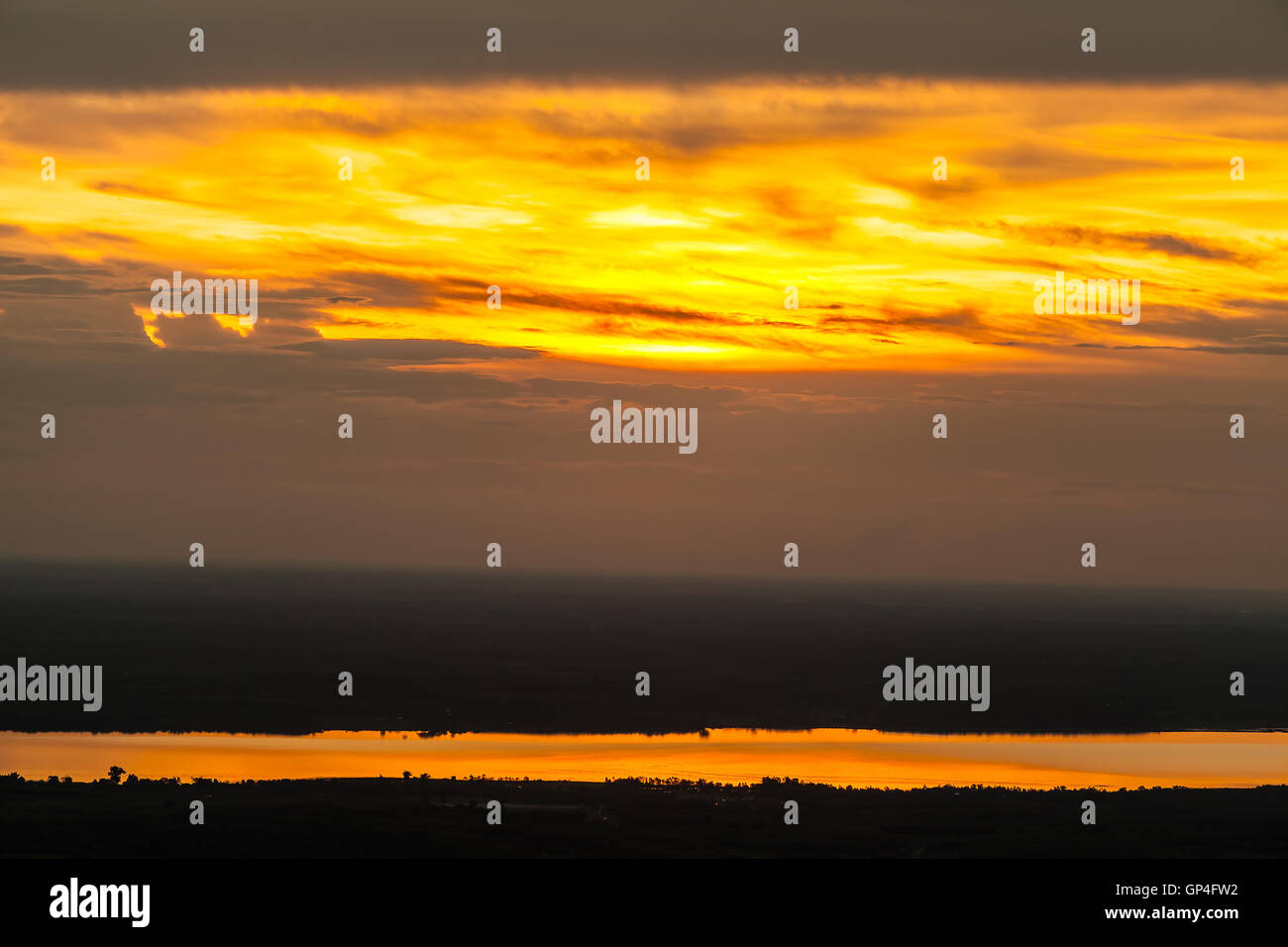 Sunrise punto di vista da Phurungka Prak nazionale Foto Stock