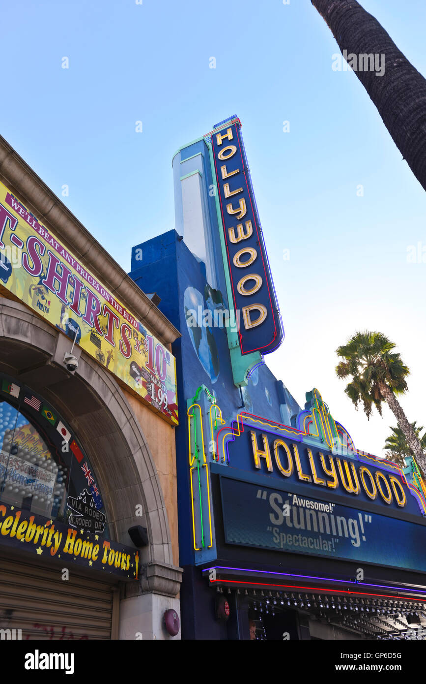 Hollywood Boulevard, Los Angeles, California Foto Stock