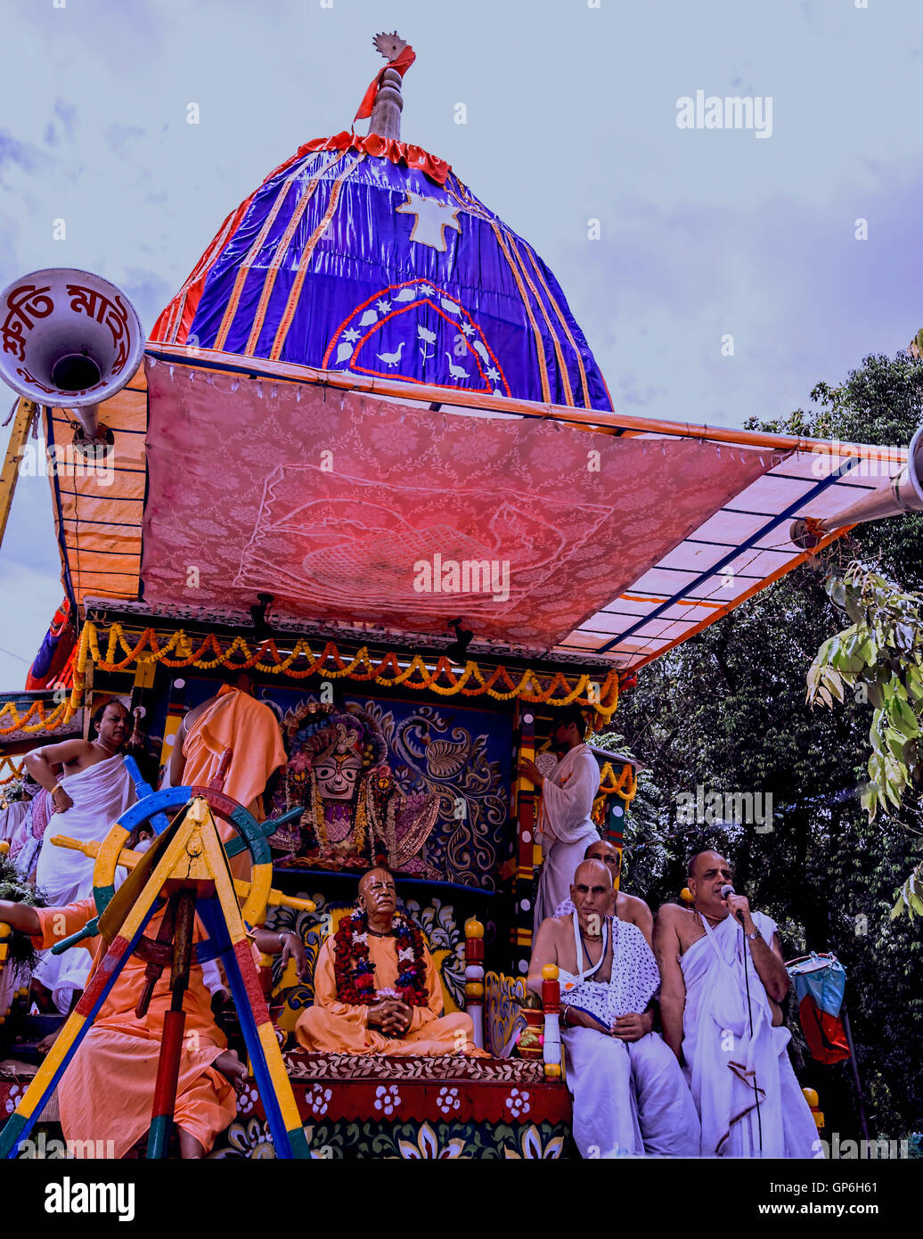 ISKCON, International Society for Krishna Consciousness, Jagannath Rath Yatra Festival, puri, orissa, india, asia Foto Stock