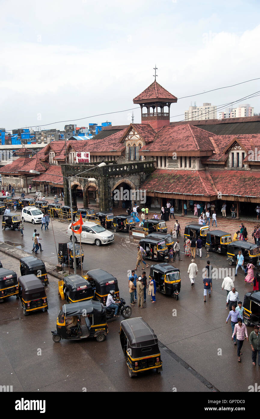 L'immagine di Bandra patrimonio, stazione ferroviaria ,Bandra di Mumbai, Maharashtra, India Foto Stock