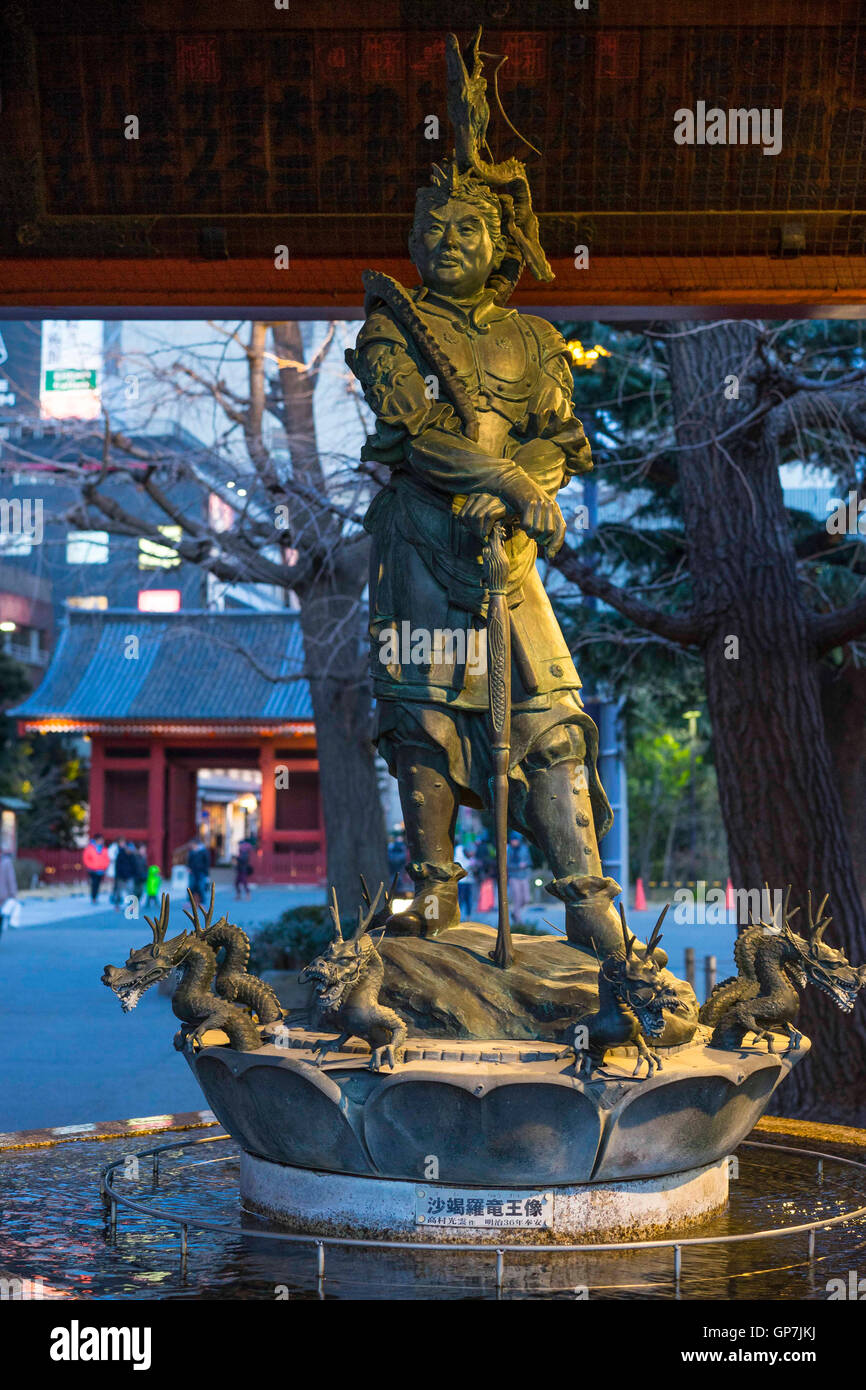 Statua di asakusa tempio Sensoji, Tokyo, Giappone Foto Stock